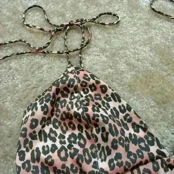 Urban Outfitters Satin Strappy Whimsigoth Animal Print Bustier Button Top Size M - Picture 3 of 9